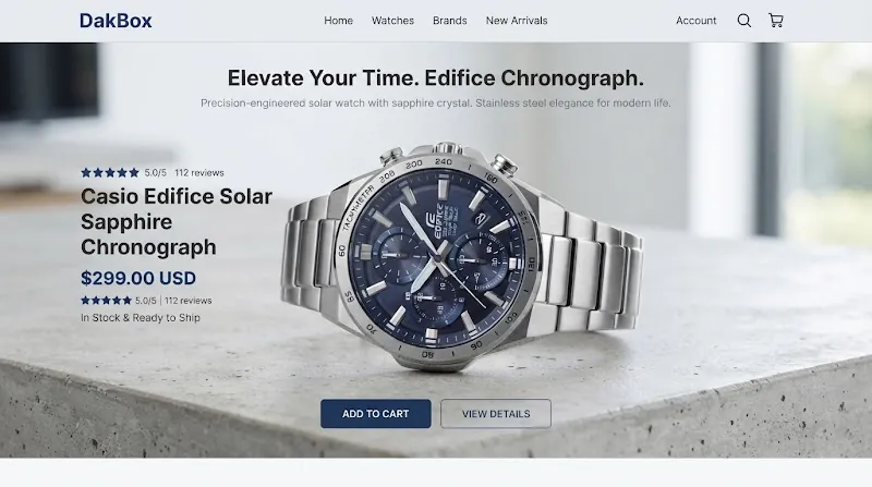 Casio Edifice chronograph watch