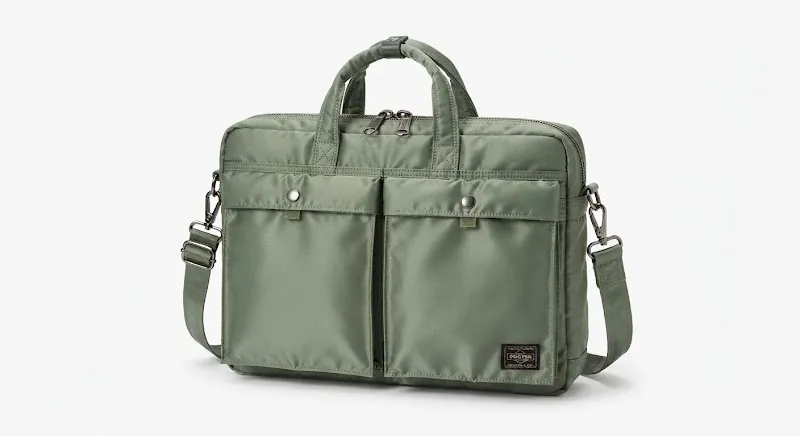 Porter Tanker briefcase in sage green