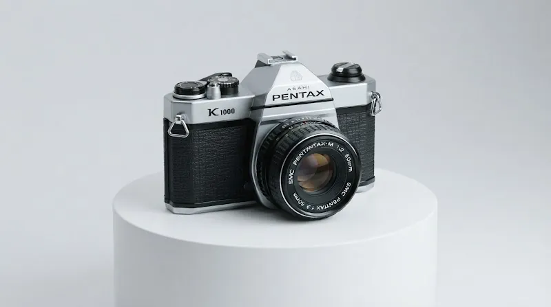 Pentax K1000 film camera with 50mm lens