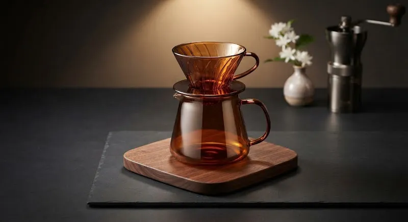 Kinto amber glass coffee server